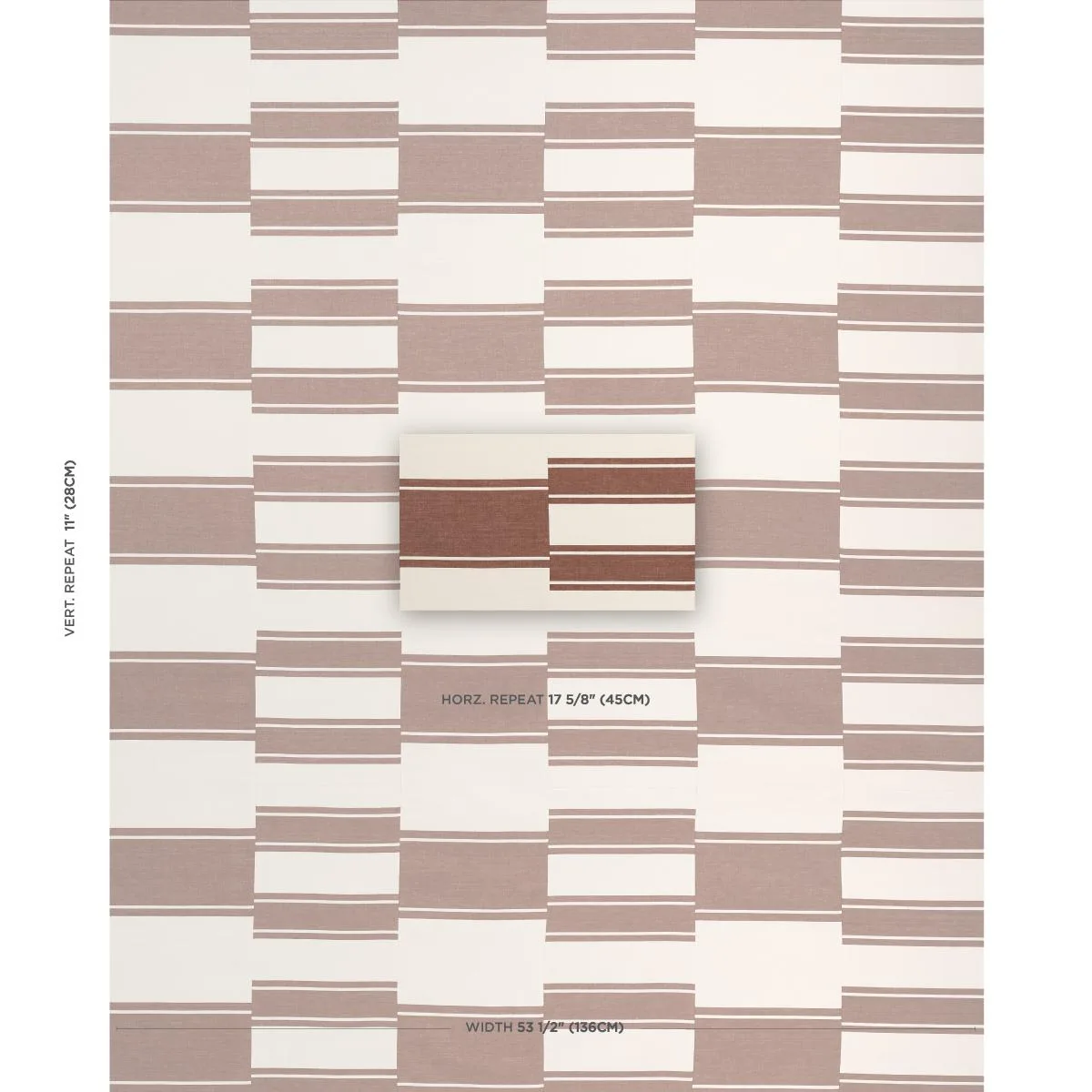 Schumacher 69985 Nomad Rust fabric swatch