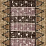 Schumacher 81981 Noor Kilim Stripe Aubergine fabric swatch
