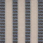 Schumacher 81982 Noor Kilim Stripe Indigo fabric swatch