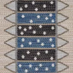 Schumacher 81982 Noor Kilim Stripe Indigo fabric swatch