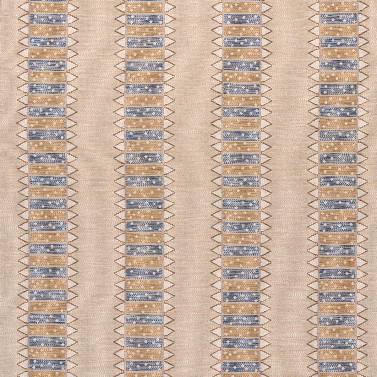 Schumacher 81980 Noor Kilim Stripe Ochre fabric swatch