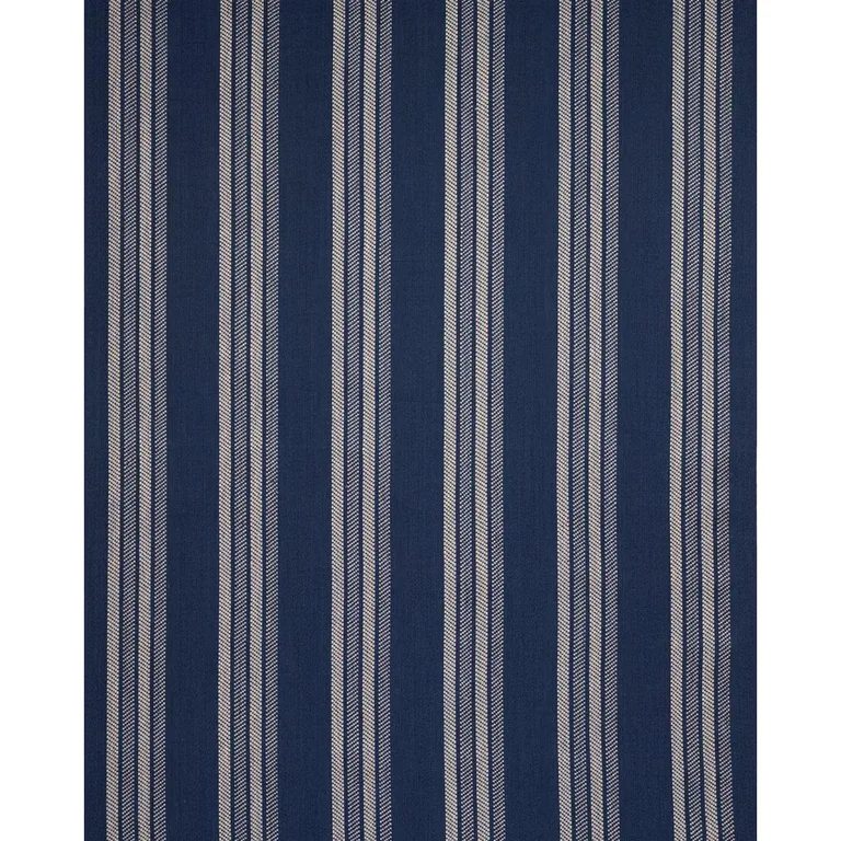 Schumacher 86742 Nor Stripe Indigo fabric swatch