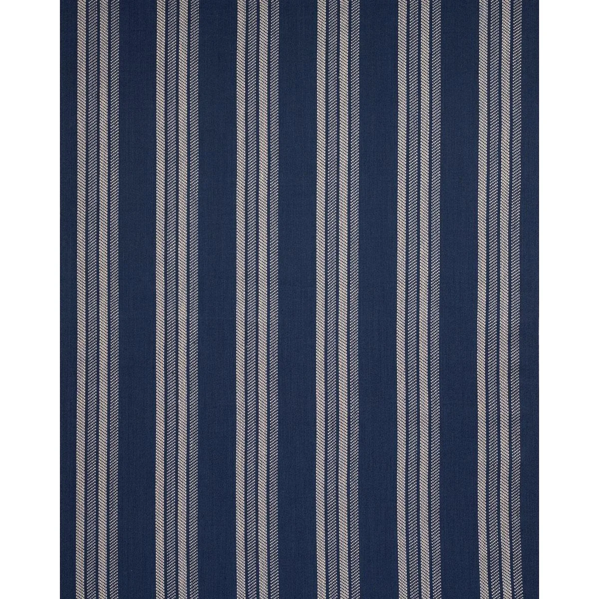 Schumacher 86742 Nor Stripe Indigo fabric swatch