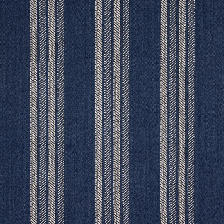 Schumacher 86742 Nor Stripe Indigo fabric swatch