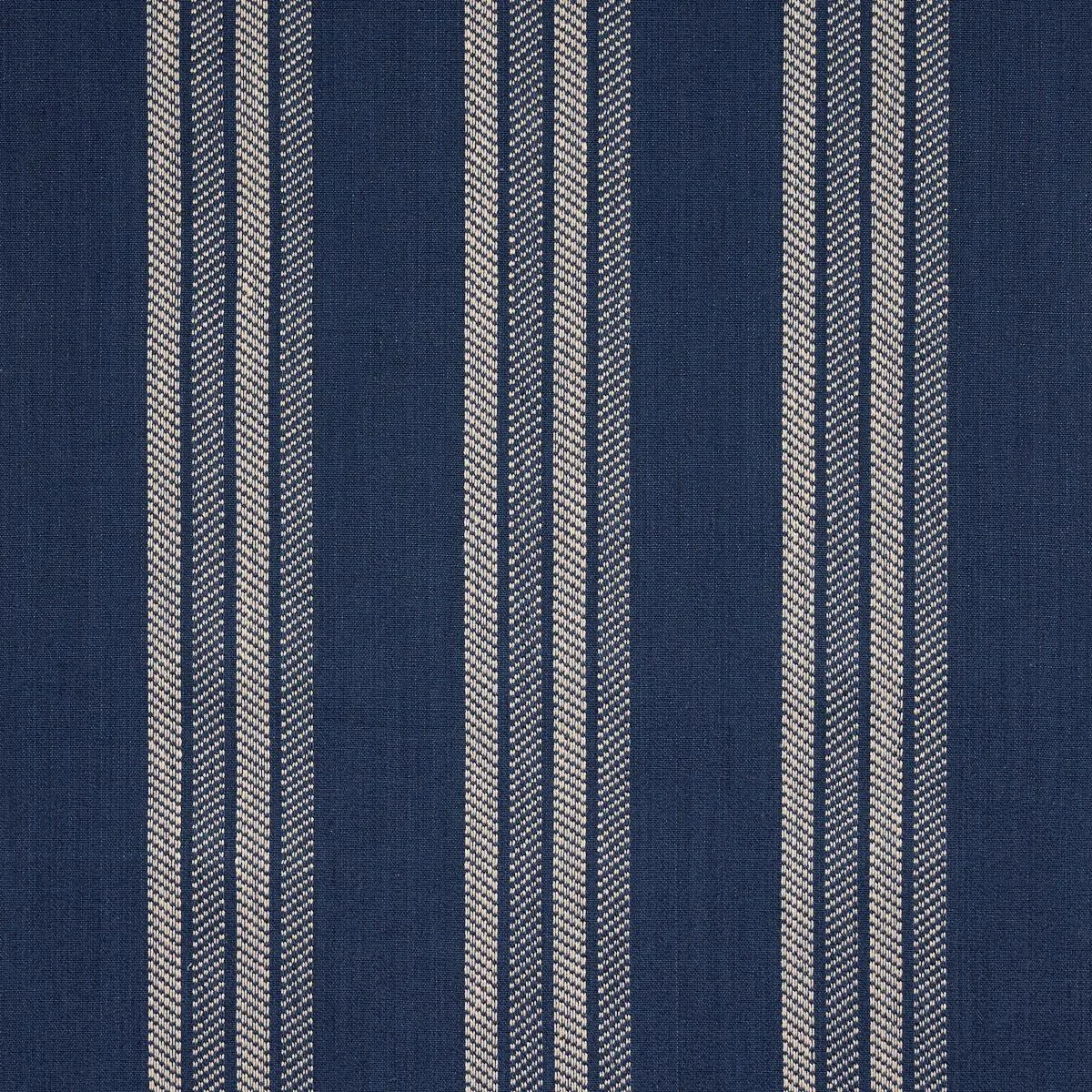Schumacher 86742 Nor Stripe Indigo fabric swatch