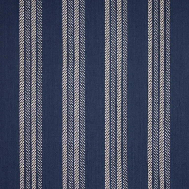 Schumacher 86742 Nor Stripe Indigo fabric swatch