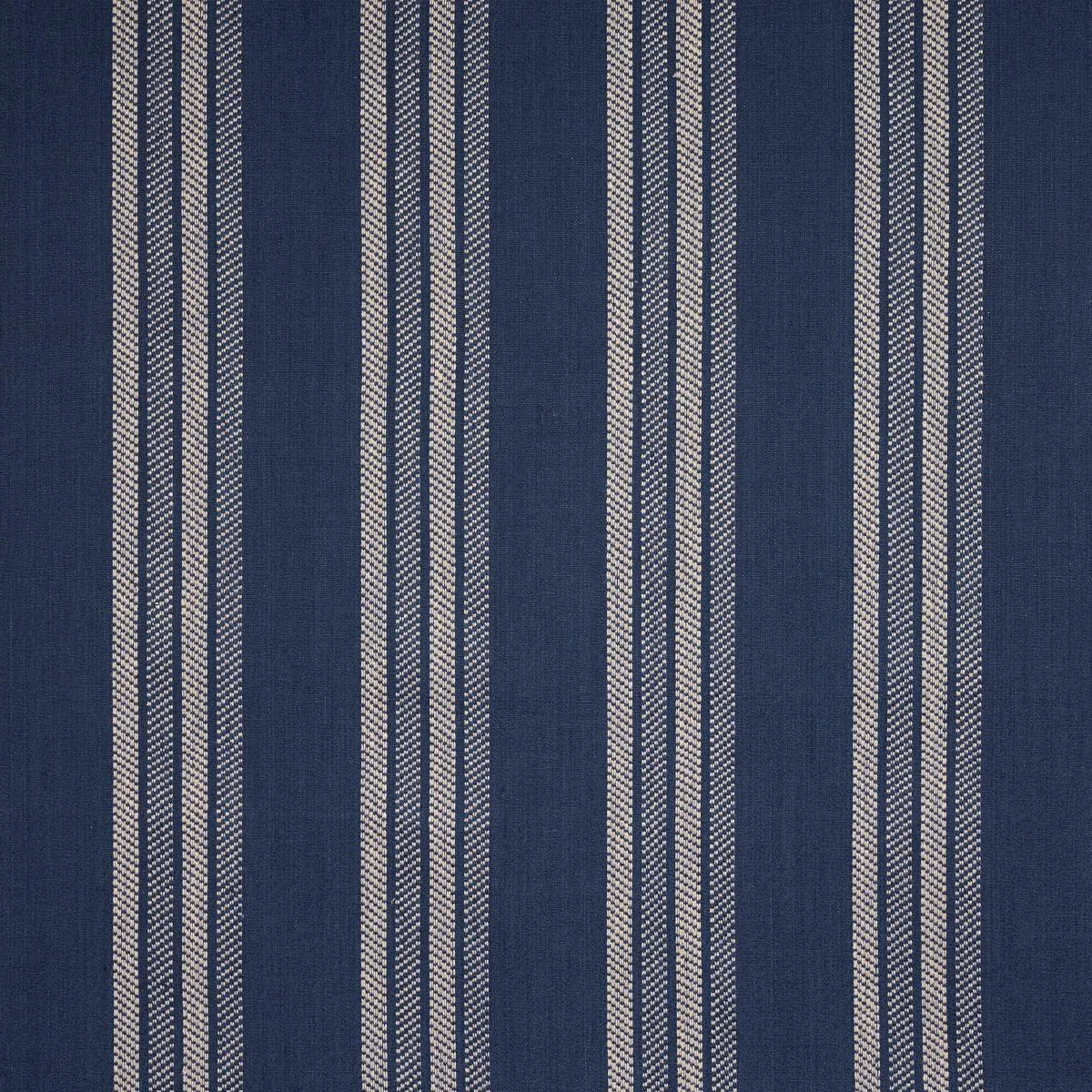 Schumacher 86742 Nor Stripe Indigo fabric swatch