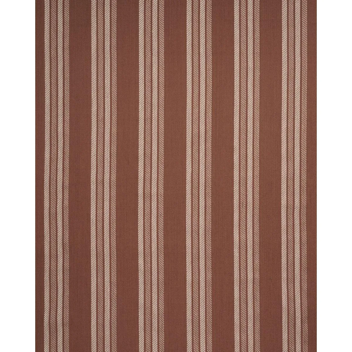 Schumacher 86741 Nor Stripe Terracotta fabric swatch
