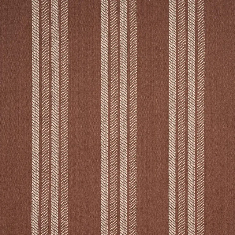 Schumacher 86741 Nor Stripe Terracotta fabric swatch