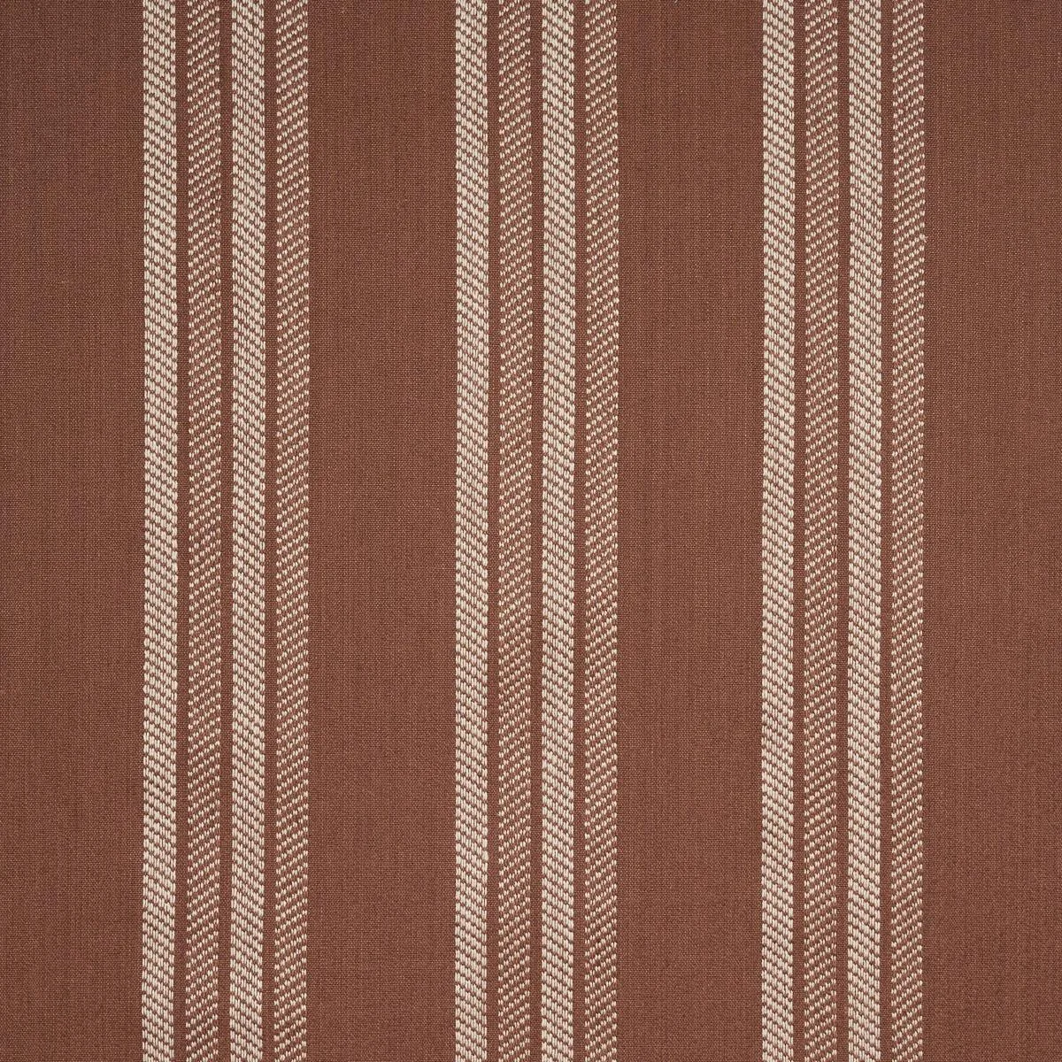 Schumacher 86741 Nor Stripe Terracotta fabric swatch