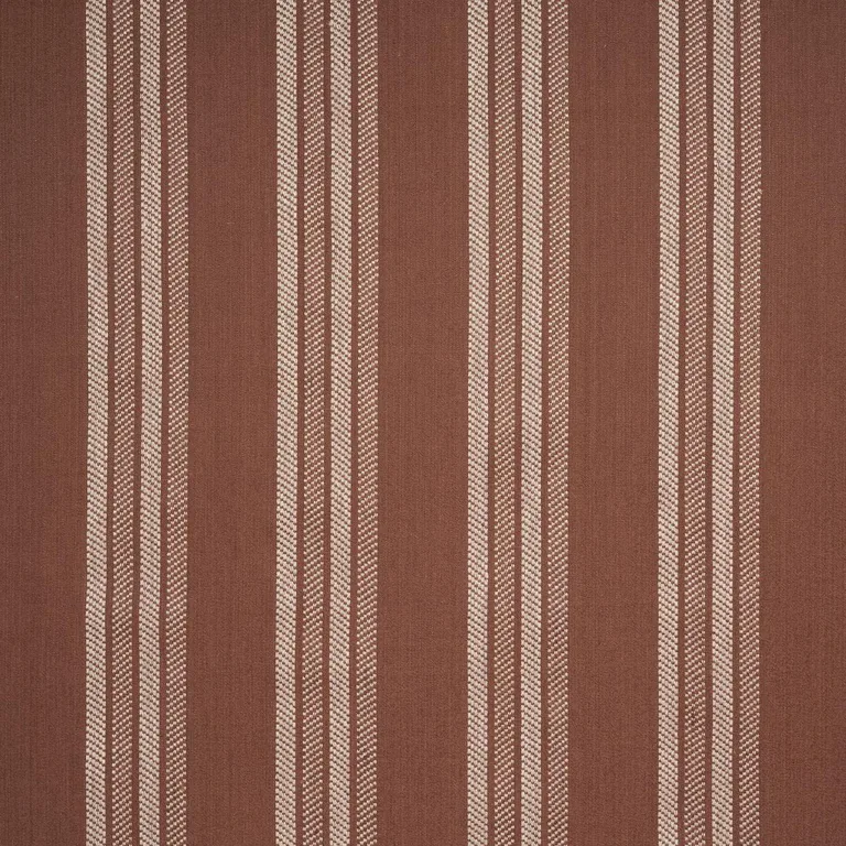 Schumacher 86741 Nor Stripe Terracotta fabric swatch