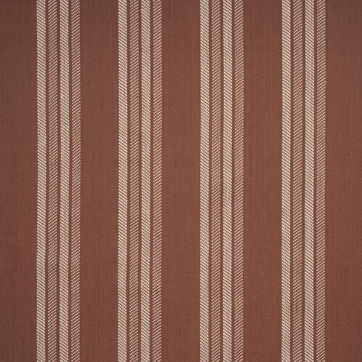 Schumacher 86741 Nor Stripe Terracotta fabric swatch
