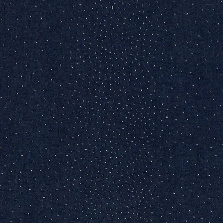 Schumacher 69952 Northern Lights Midnight fabric swatch