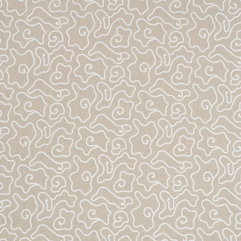 Schumacher 84290 Noyo Indoor/Outdoor Embroidery Flax fabric swatch