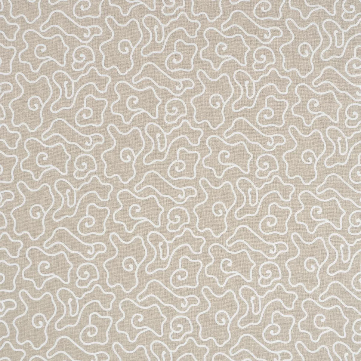 Schumacher 84290 Noyo Indoor/Outdoor Embroidery Flax fabric swatch