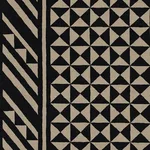 Schumacher 176300 Nuba Black On Natural fabric swatch