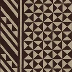 Schumacher 176301 Nuba Brown On Natural fabric swatch