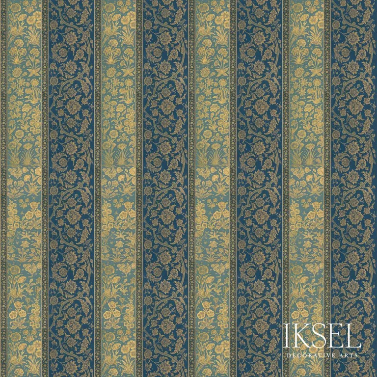 Schumacher RF922ACS01 Nur Jahan Stripe Cotton Original fabric swatch