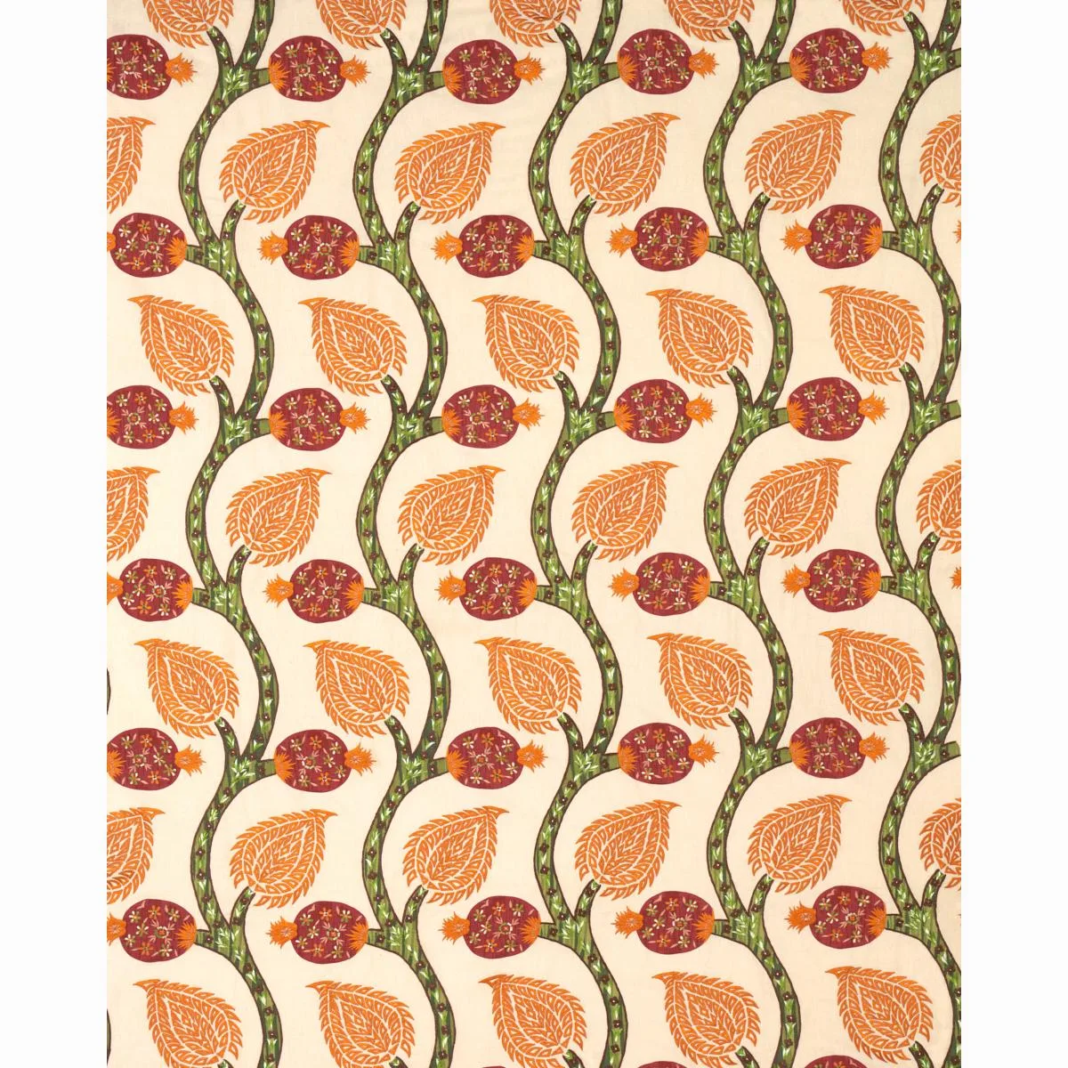 Schumacher 174180 Nurata Embroidery Coral fabric swatch