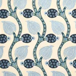 Schumacher 174181 Nurata Embroidery Lapis fabric swatch