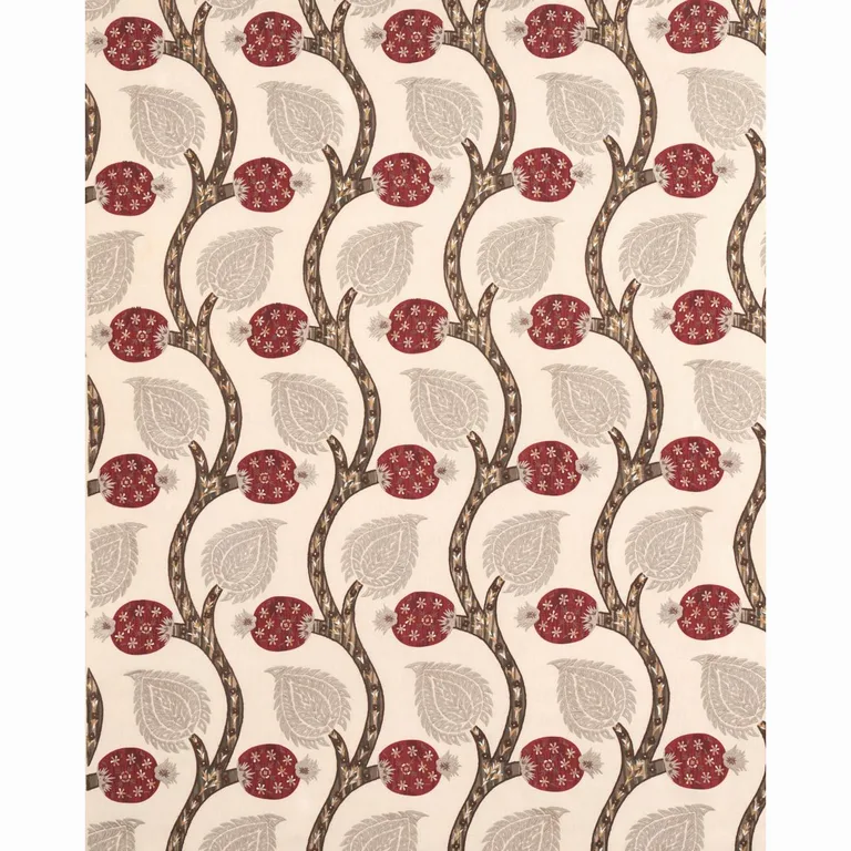 Schumacher 174182 Nurata Embroidery Stone fabric swatch