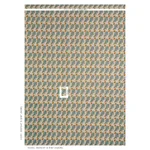 Schumacher 179311 Oak Hand Block Print Blue fabric swatch