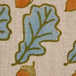 Schumacher 179311 Oak Hand Block Print Blue fabric swatch