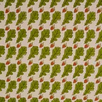 Schumacher 179310 Oak Hand Block Print Green fabric swatch