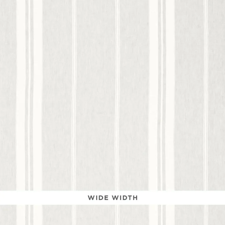 Schumacher 67861 Oasis Linen Stripe Fog fabric swatch