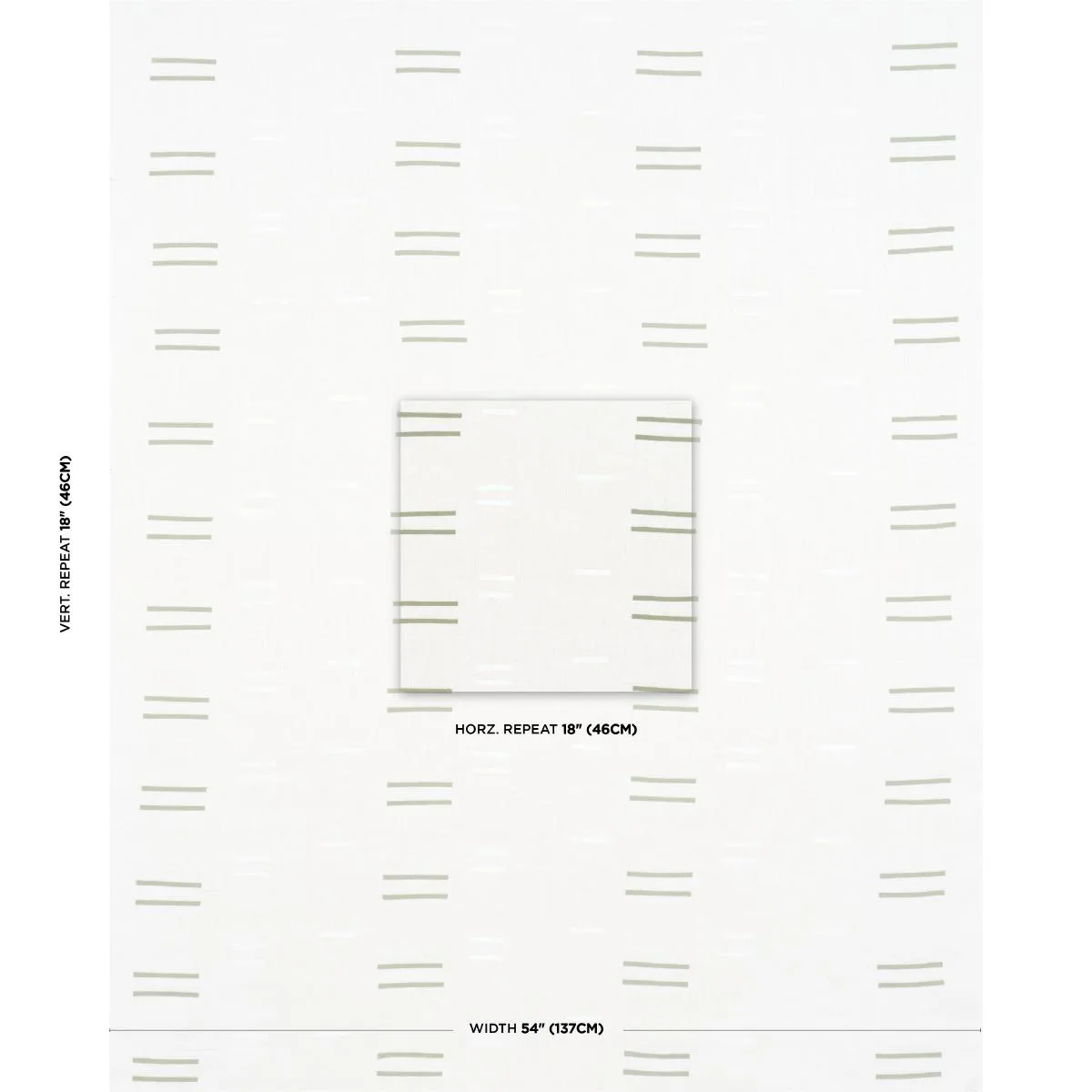 Schumacher 74003 Oaxaca Hand Block Print Grass On White fabric swatch