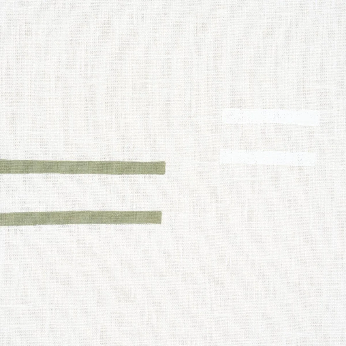 Schumacher 74003 Oaxaca Hand Block Print Grass On White fabric swatch