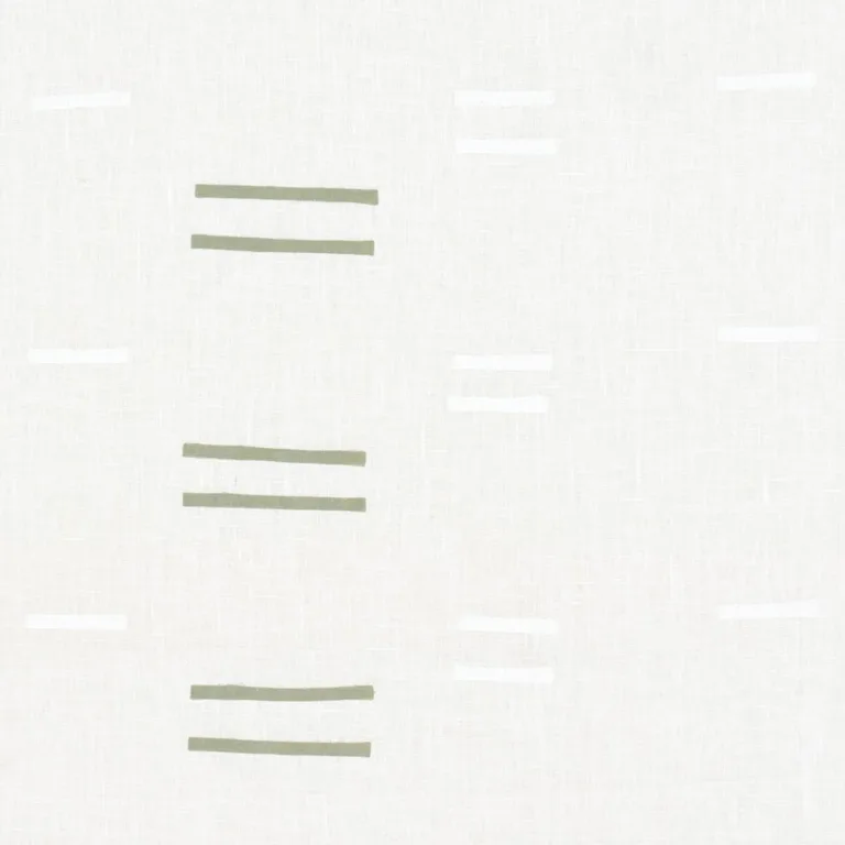 Schumacher 74003 Oaxaca Hand Block Print Grass On White fabric swatch