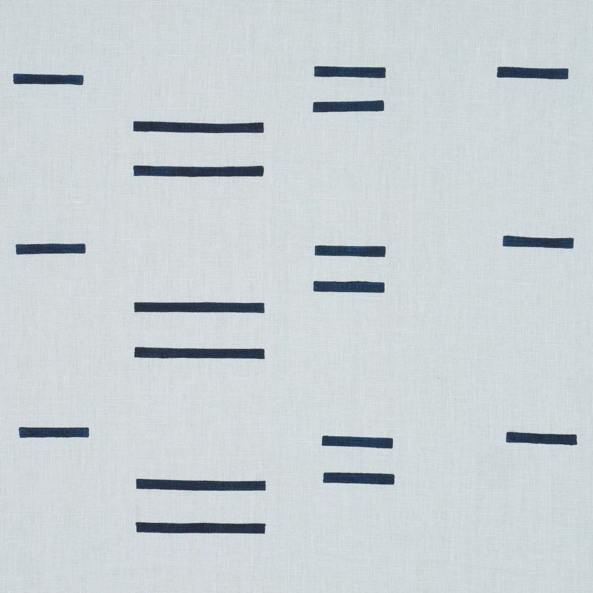 Schumacher 74002 Oaxaca Hand Block Print Navy On Sky fabric swatch