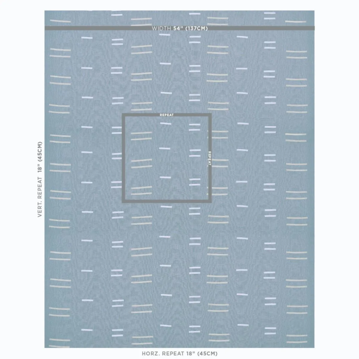 Schumacher 74001 Oaxaca Hand Block Print Steel fabric swatch