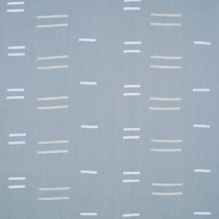 Schumacher 74001 Oaxaca Hand Block Print Steel fabric swatch
