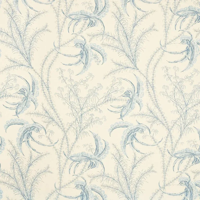Schumacher 176990 Ocean Toile Delft fabric swatch