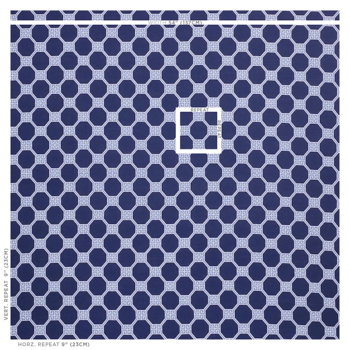 Schumacher 179020 Octavia Blue fabric swatch