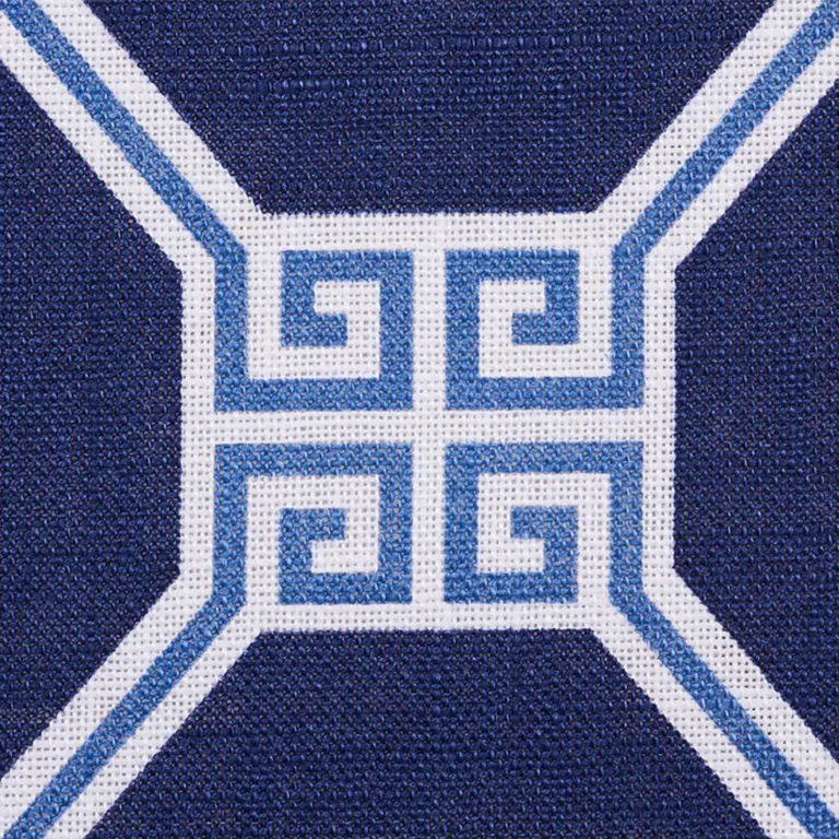 Schumacher 179020 Octavia Blue fabric swatch