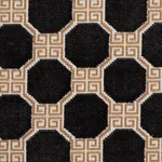 Schumacher 72795 Octavia Velvet Onyx fabric swatch
