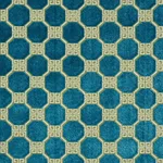 Schumacher 72794 Octavia Velvet Peacock fabric swatch