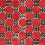 Schumacher 72796 Octavia Velvet Ruby fabric swatch