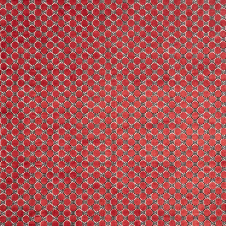 Schumacher 72796 Octavia Velvet Ruby fabric swatch