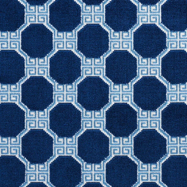 Schumacher 72793 Octavia Velvet Sapphire fabric swatch