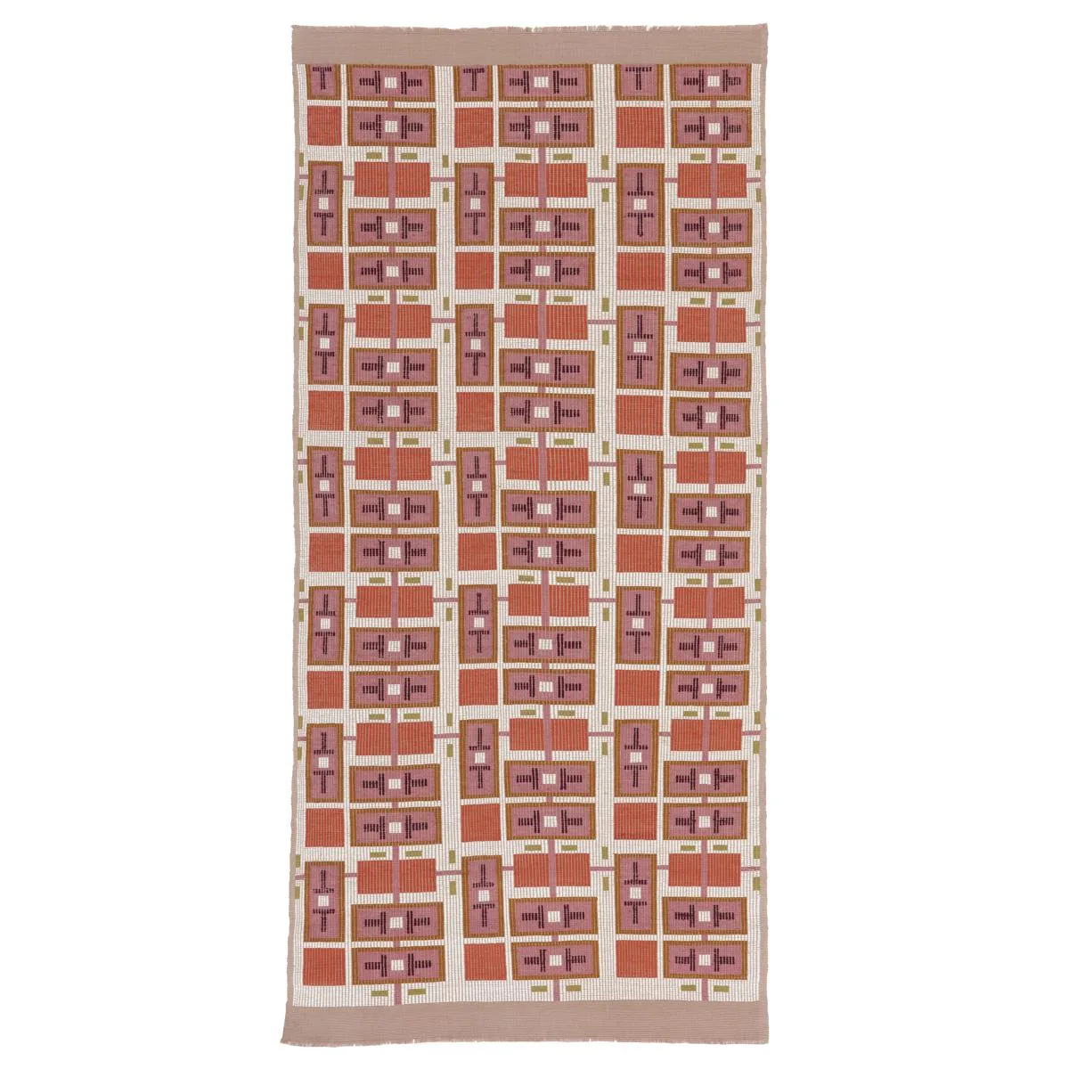 Schumacher 85480 Ocular Hand Woven Brocade Sunset fabric swatch