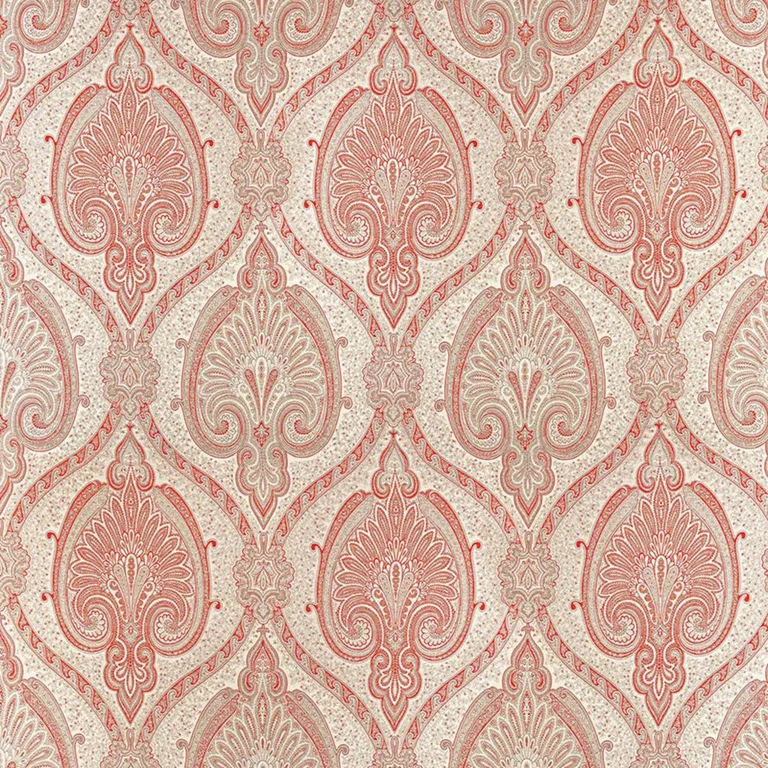Schumacher 68922 Odalisque Cinnabar fabric swatch