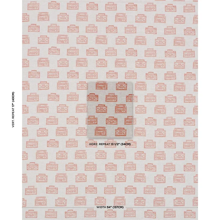Schumacher 182451 Ode Hand Block Crush fabric swatch