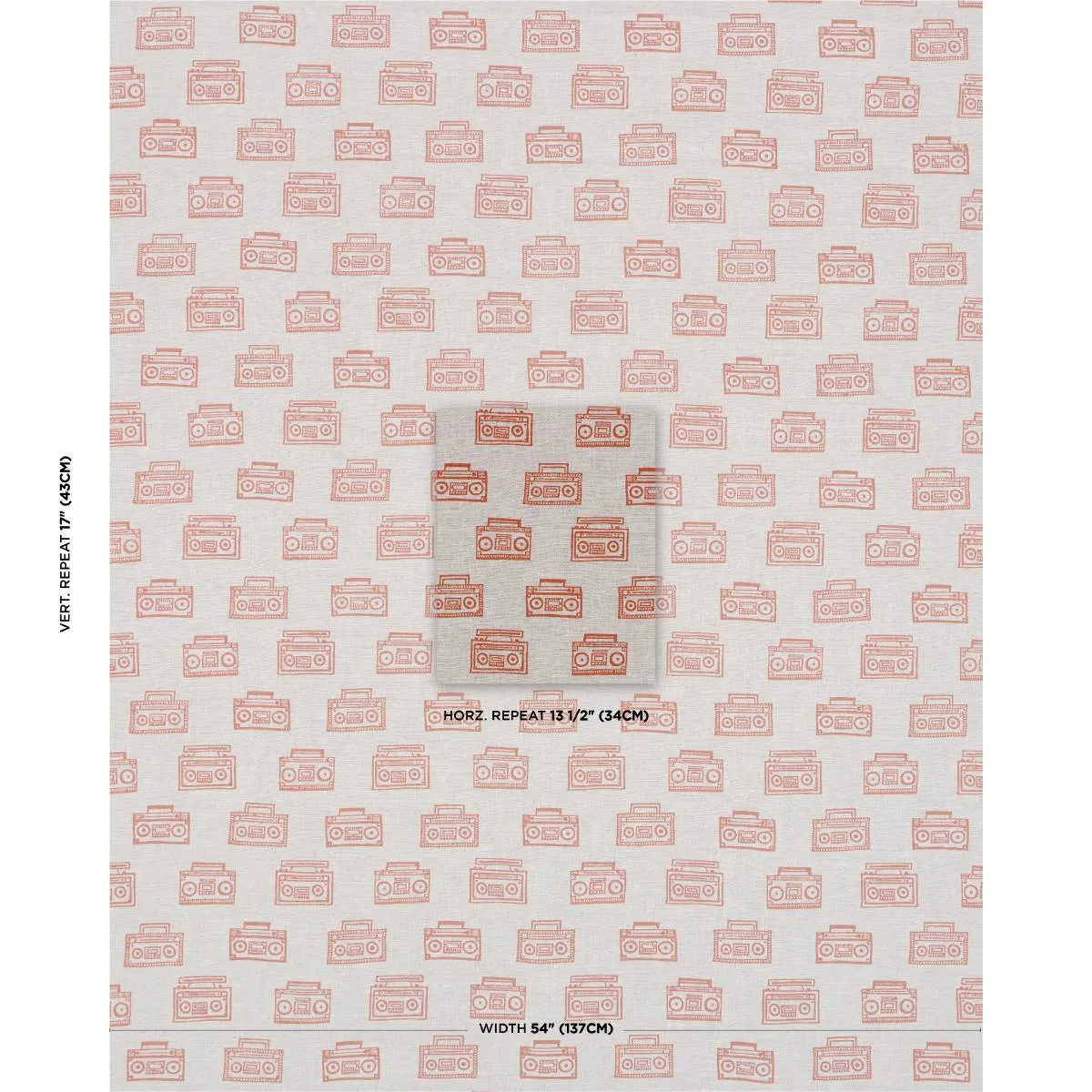 Schumacher 182451 Ode Hand Block Crush fabric swatch