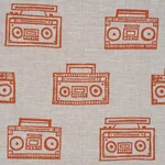 Schumacher 182451 Ode Hand Block Crush fabric swatch