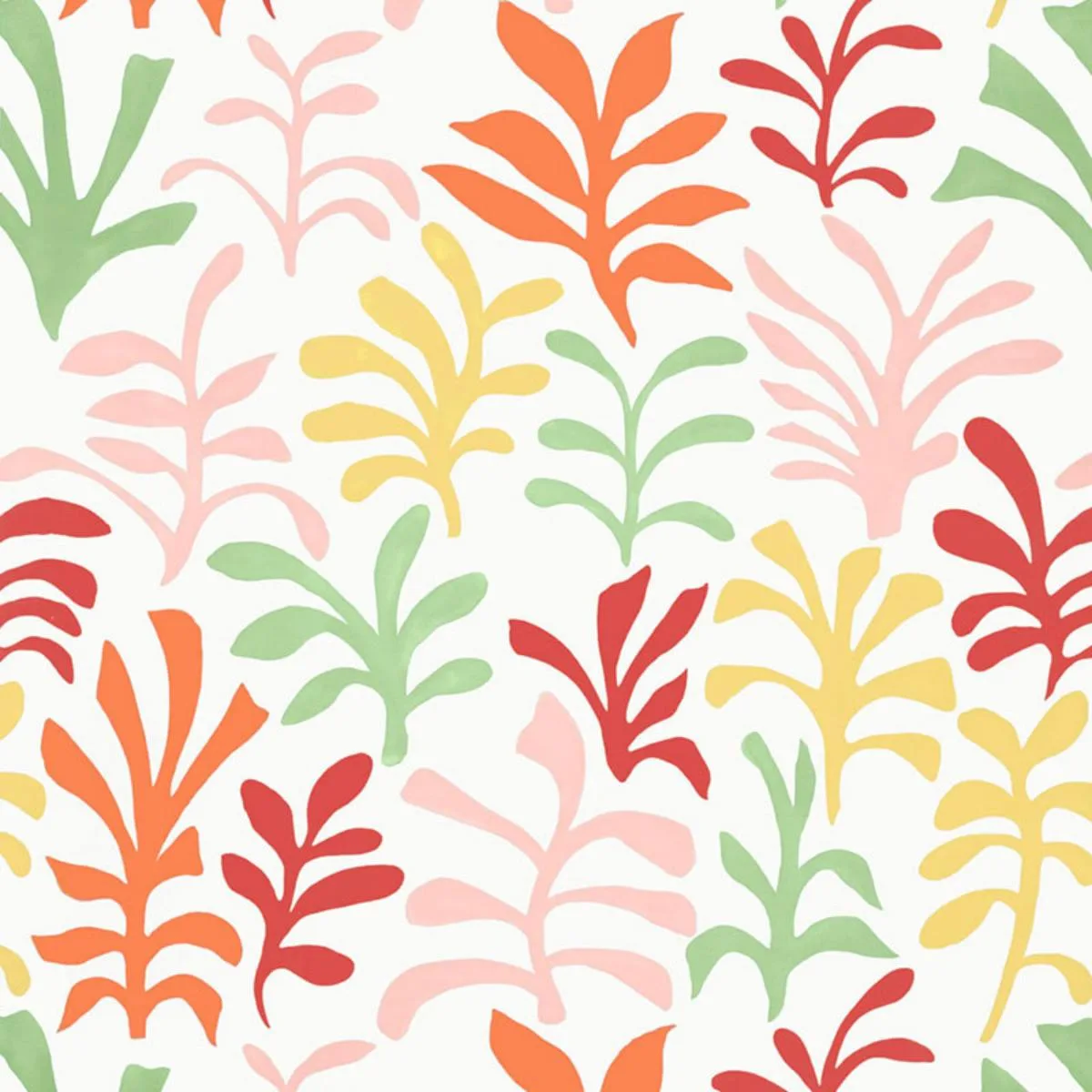 Schumacher 174950 Ode To Matisse Punch fabric swatch