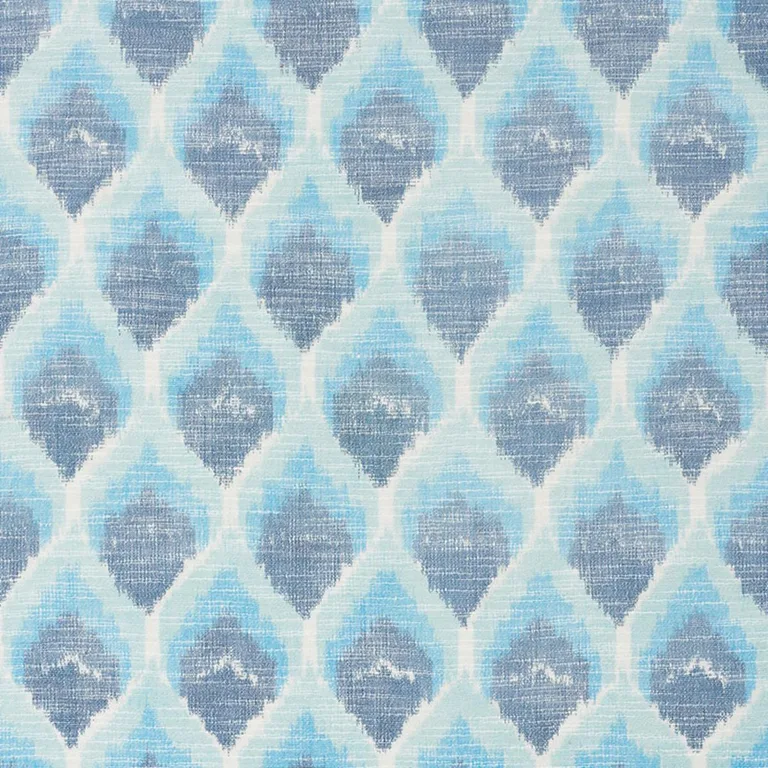 Schumacher 72641 Odisha Ikat Blues fabric swatch